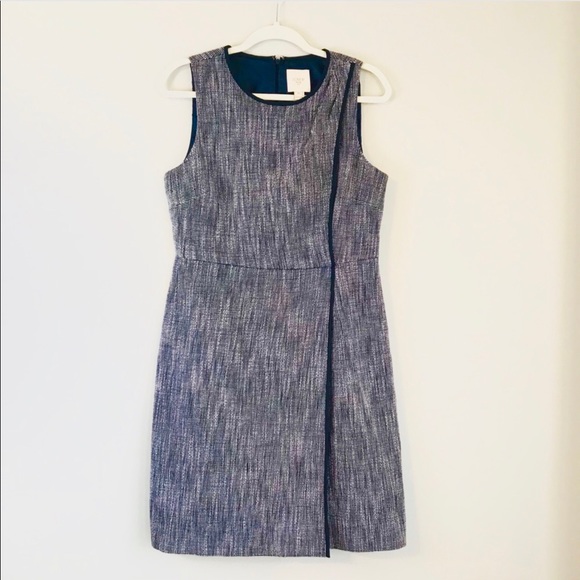 J. Crew Dresses & Skirts - J. Crew | Tweed Wrap Navy Blue Career Dress